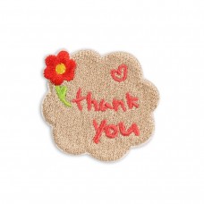 Autocollant sticker pour téléphone/tablette/ordinateur brodé en 3D - Thank You Flower