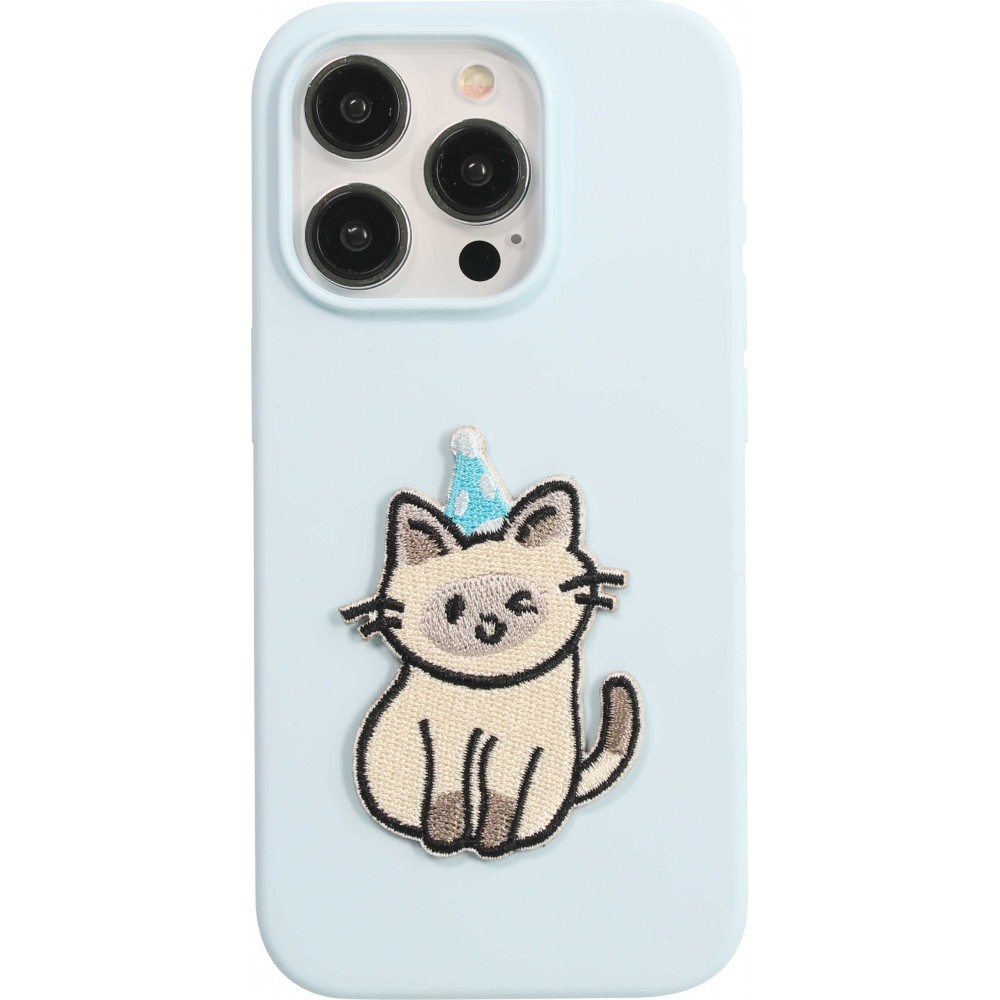 Autocollant sticker pour téléphone/tablette/ordinateur brodé en 3D - The party cat