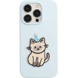 Autocollant sticker pour téléphone/tablette/ordinateur brodé en 3D - The party cat