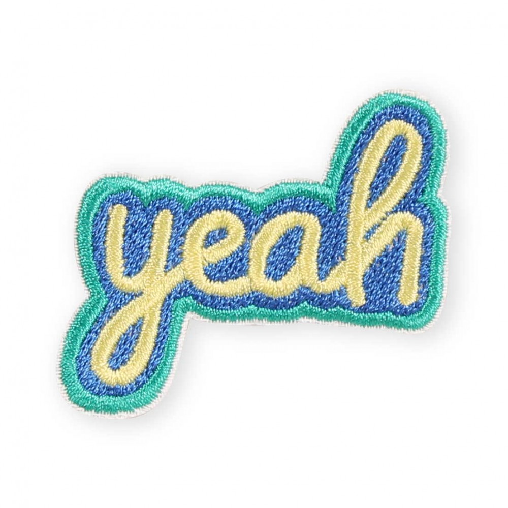 Sticker Aufkleber für Handy/Tablet/Computer 3D gestickt - Yeah