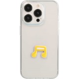 Autocollant sticker pour téléphone/tablette/ordinateur brodé en 3D - Yellow music note