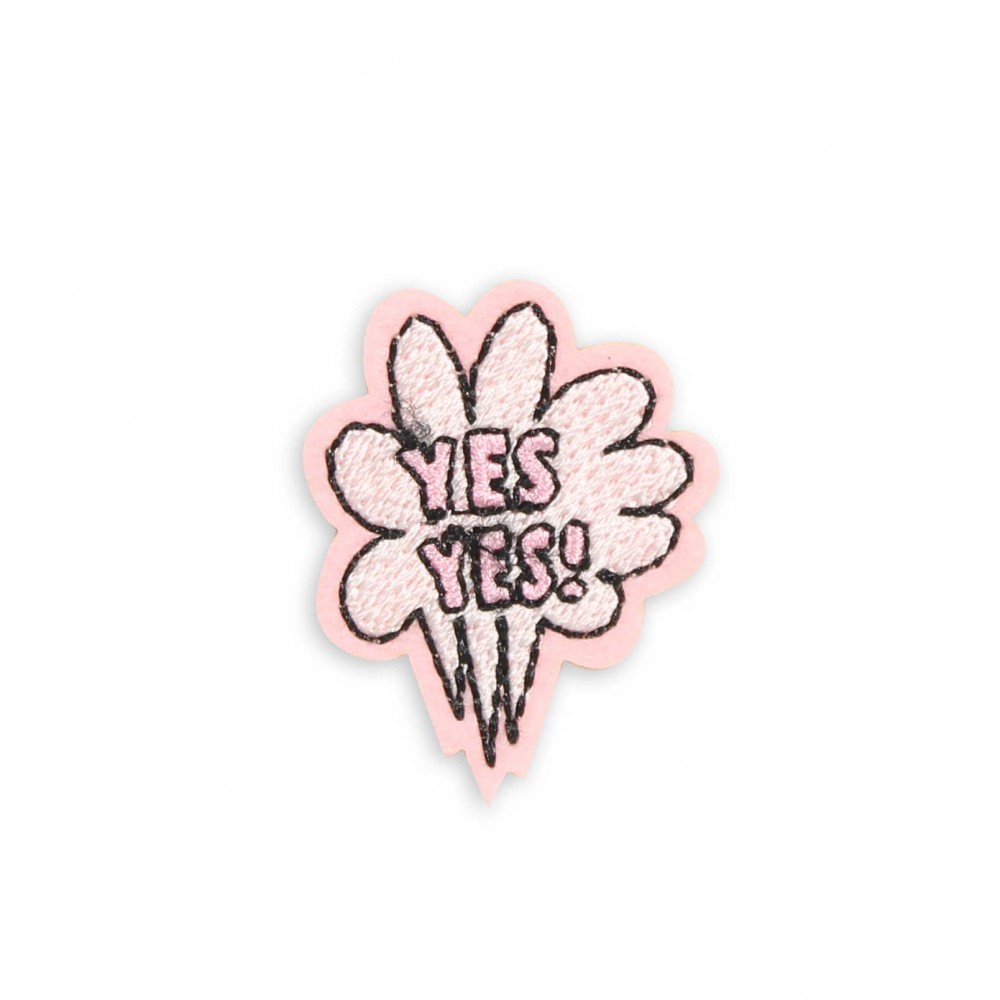 Autocollant sticker pour téléphone/tablette/ordinateur brodé en 3D - Yes yes !