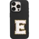 Sticker Aufkleber für Handy/Tablet/Computer 3D gestickt Weiss - Buchstabe E