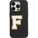 Sticker Aufkleber für Handy/Tablet/Computer 3D gestickt Weiss - Buchstabe F