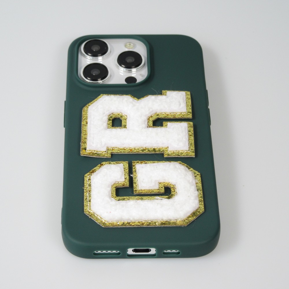 Sticker Aufkleber für Handy/Tablet/Computer 3D gestickt Weiss - Buchstabe M