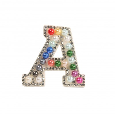 Sticker Aufkleber f&uuml;r Handy/Tablet/Computer 3D Pearls Regenbogen - Buchstabe A