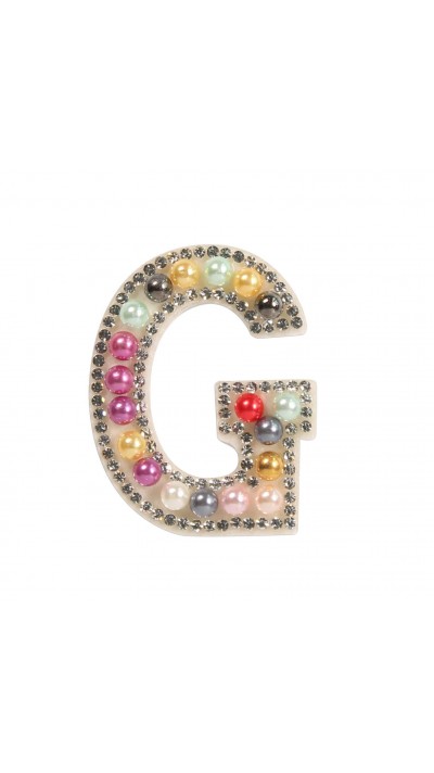 Sticker Aufkleber für Handy/Tablet/Computer 3D Pearls Regenbogen - Buchstabe G