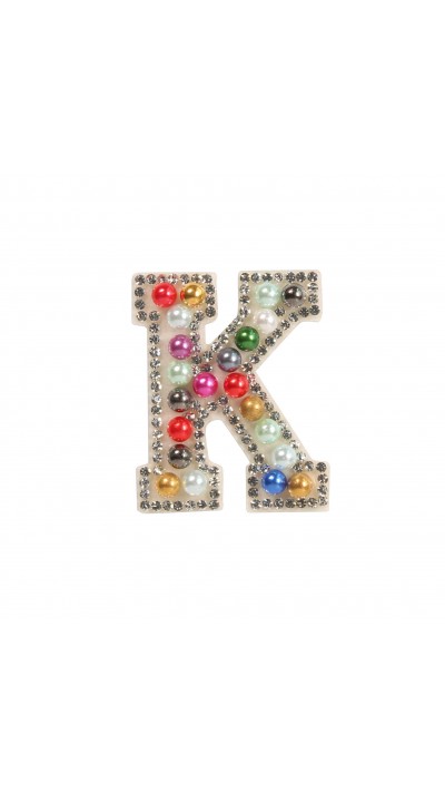 Sticker Aufkleber für Handy/Tablet/Computer 3D Pearls Regenbogen - Buchstabe K