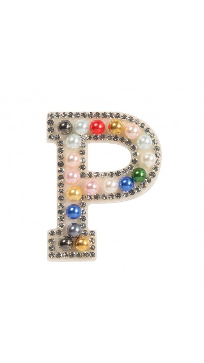 Sticker Aufkleber für Handy/Tablet/Computer 3D Pearls Regenbogen - Buchstabe P
