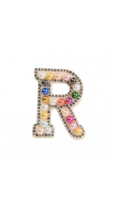 Sticker Aufkleber für Handy/Tablet/Computer 3D Pearls Regenbogen - Buchstabe R
