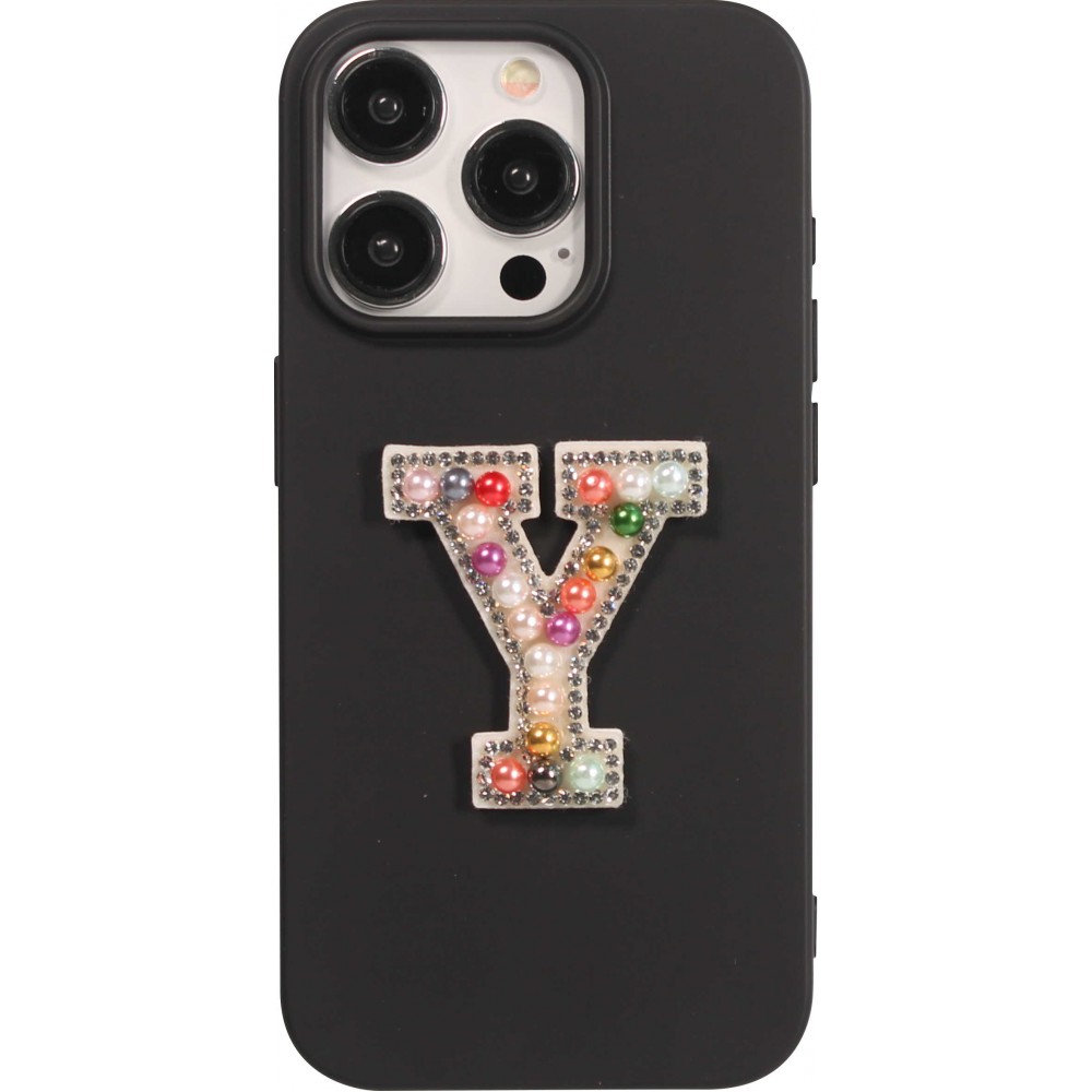 Sticker Aufkleber für Handy/Tablet/Computer 3D Pearls Regenbogen - Buchstabe Y