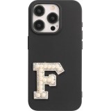 Sticker Aufkleber für Handy/Tablet/Computer 3D Pearls weiss - Buchstabe F