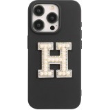 Sticker Aufkleber für Handy/Tablet/Computer 3D Pearls weiss - Buchstabe H