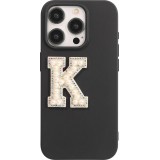 Sticker Aufkleber für Handy/Tablet/Computer 3D Pearls weiss - Buchstabe K