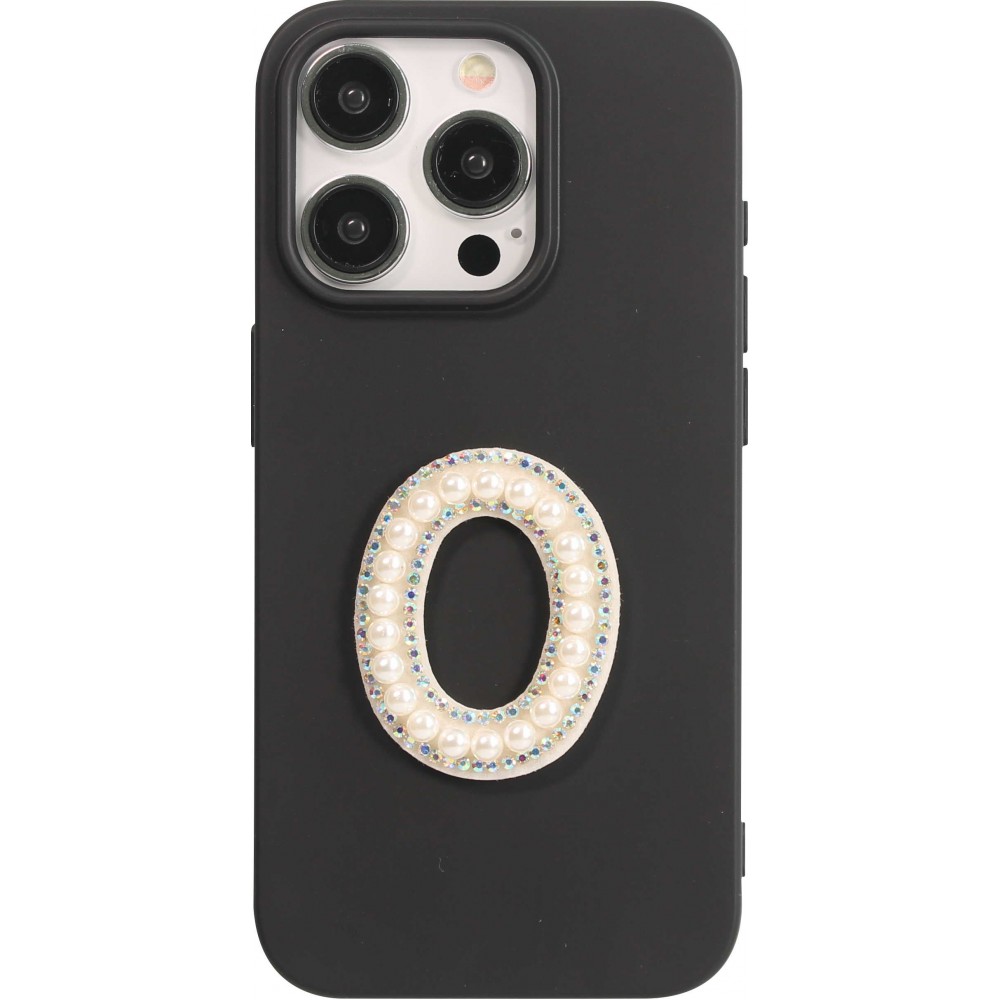 Sticker Aufkleber für Handy/Tablet/Computer 3D Pearls weiss - Buchstabe O