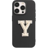 Sticker Aufkleber für Handy/Tablet/Computer 3D Pearls weiss - Buchstabe Y