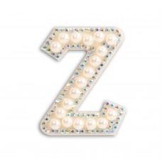 Sticker Aufkleber für Handy/Tablet/Computer 3D Pearls weiss - Buchstabe Z