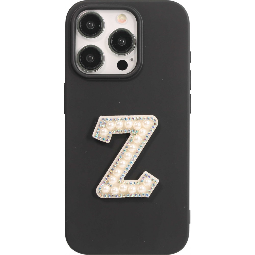 Sticker Aufkleber für Handy/Tablet/Computer 3D Pearls weiss - Buchstabe Z