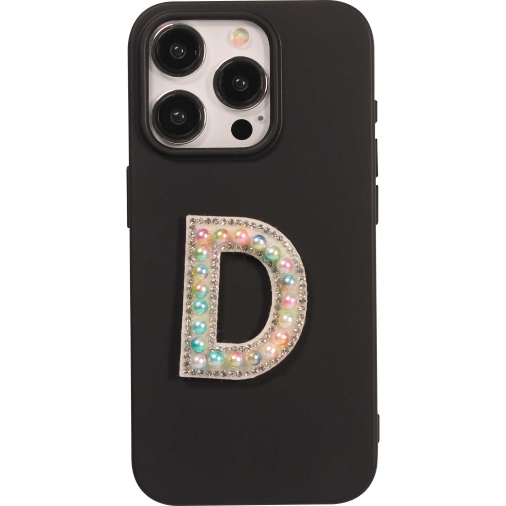 Sticker Aufkleber für Handy/Tablet/Computer 3D Pearls Multifarben - Buchstabe D