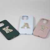 Autocollant sticker pour téléphone/tablette/ordinateur brodé en 3D pearls multi color - Lettre E