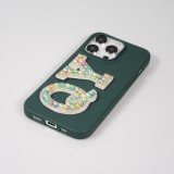 Autocollant sticker pour téléphone/tablette/ordinateur brodé en 3D pearls multi color - Lettre E