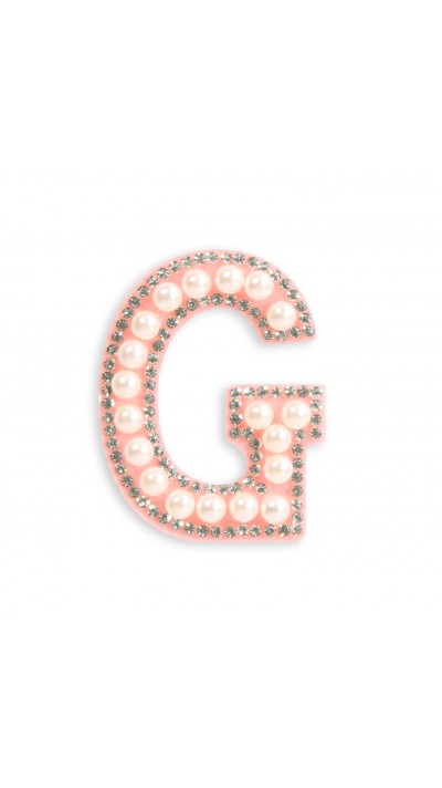 Sticker Aufkleber für Handy/Tablet/Computer 3D Pearls Rosa - Buchstabe G