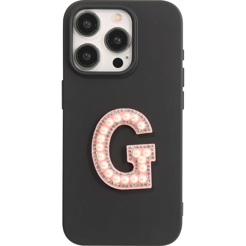 Sticker Aufkleber für Handy/Tablet/Computer 3D Pearls Rosa - Buchstabe G