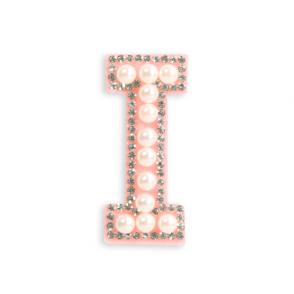 Sticker Aufkleber für Handy/Tablet/Computer 3D Pearls Rosa - Buchstabe I