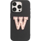 Sticker Aufkleber für Handy/Tablet/Computer 3D Pearls Rosa - Buchstabe W