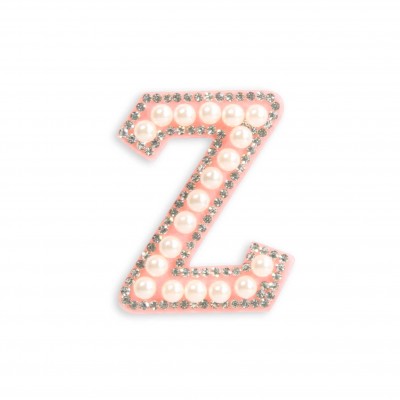 Sticker Aufkleber f&uuml;r Handy/Tablet/Computer 3D Pearls Rosa - Buchstabe Z