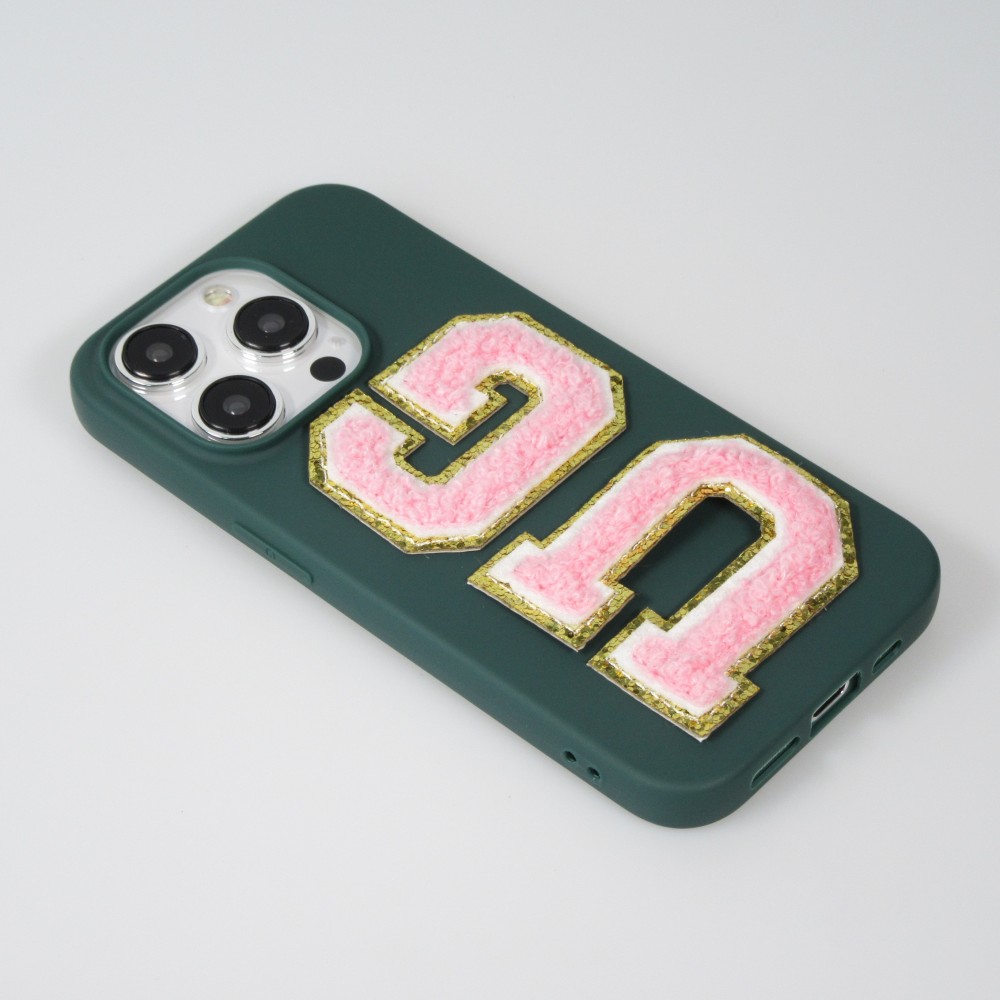 Sticker Aufkleber für Handy/Tablet/Computer 3D gestickt Hellrosa - Buchstabe A