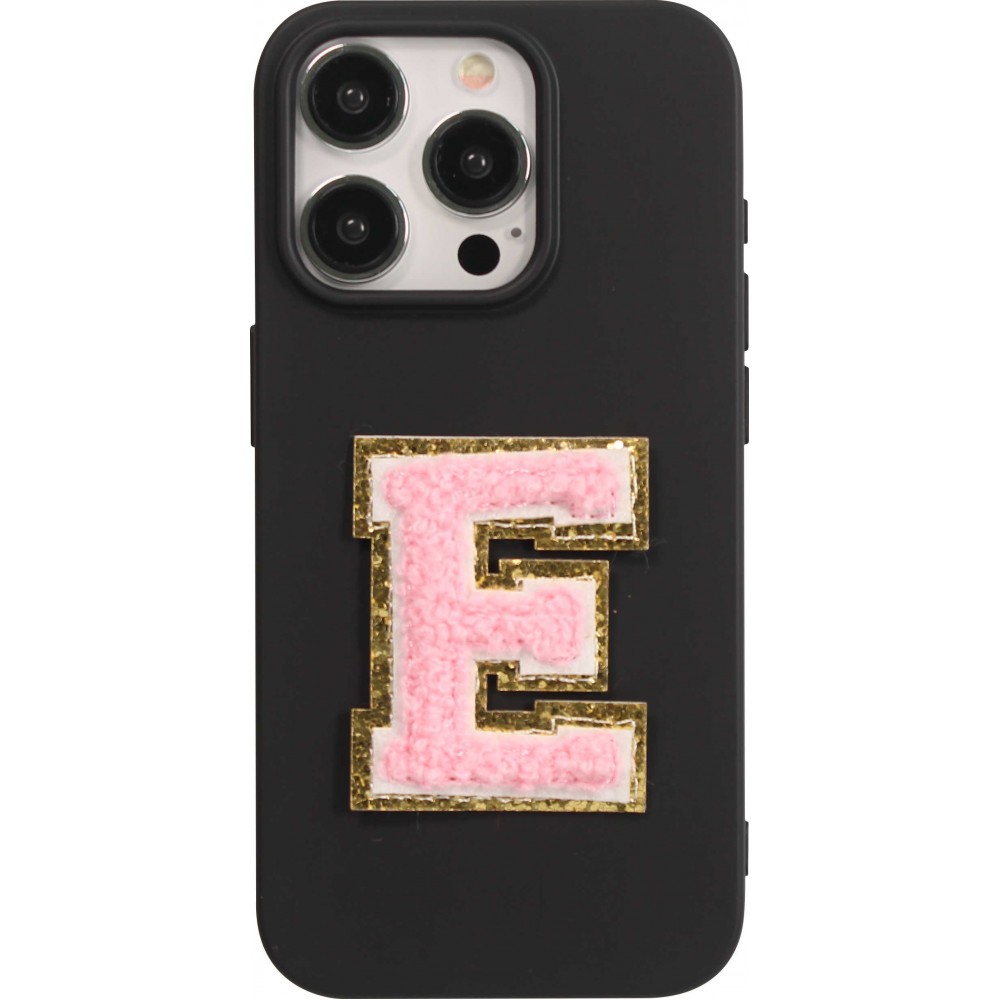 Sticker Aufkleber für Handy/Tablet/Computer 3D gestickt Hellrosa - Buchstabe E