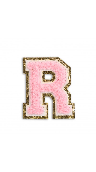 Sticker Aufkleber für Handy/Tablet/Computer 3D gestickt Hellrosa - Buchstabe R Sticker Aufkleber für Handy/Tablet/Computer 3D gestickt Hellrosa - Buchstabe R