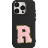 Sticker Aufkleber für Handy/Tablet/Computer 3D gestickt Hellrosa - Buchstabe R