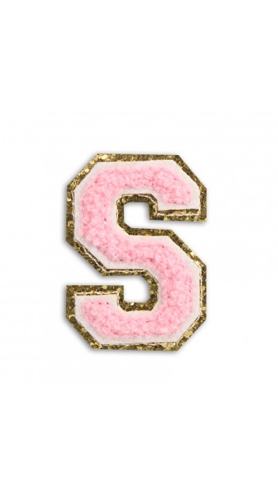 Sticker Aufkleber für Handy/Tablet/Computer 3D gestickt Hellrosa - Buchstabe S Sticker Aufkleber für Handy/Tablet/Computer 3D gestickt Hellrosa - Buchstabe S