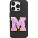 Sticker Aufkleber für Handy/Tablet/Computer 3D gestickt Violett - Buchstabe M