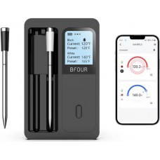 BFOUR Smart Bluetooth doppel Fleisch Thermometer BF-40 Eco-Friendly Li-Ithium Akku LCD Display + APP