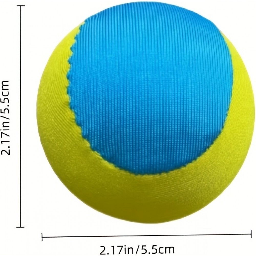 Balle d'eau rebondissante durable en caoutchouc pour piscine plage été - Bleu/jaune
