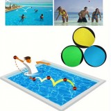 Balle d'eau rebondissante durable en caoutchouc pour piscine plage été - Bleu/jaune