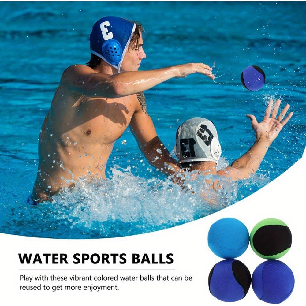 Balle d'eau rebondissante durable en caoutchouc pour piscine plage été - Bleu/jaune