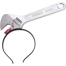 Halloween Kopfband Stirnband gruselige Verkleidung mit Kunstblut - Schraubenschlüssel