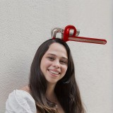 Halloween Kopfband Stirnband gruselige Verkleidung mit Kunstblut - Roter Schraubenschlüssel