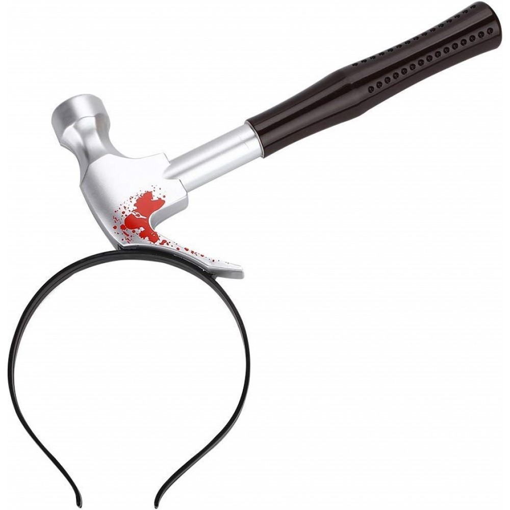 Halloween Kopfband Stirnband gruselige Verkleidung mit Kunstblut - Hammer