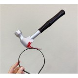 Halloween Kopfband Stirnband gruselige Verkleidung mit Kunstblut - Hammer