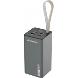 Wozinsky K65+ Power Bank 30000mAh 65W - Externe Batterie mit 2x USB-C und 1x USB-A Schnellladung - Schwarz