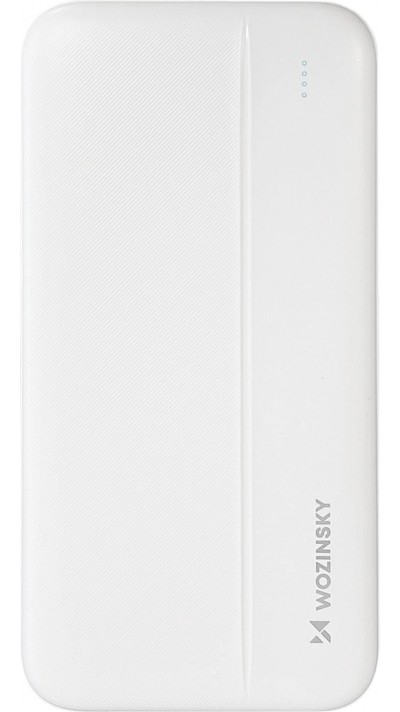 Wozinsky 10000mAh Power Bank Externe Li-Po USB-A / USB-C / Micro USB - Weiss