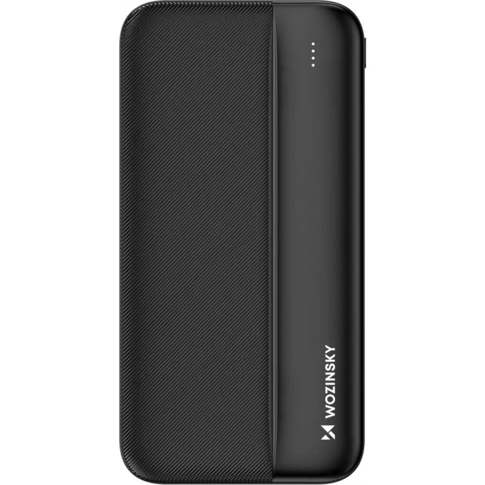 Wozinsky Externer Akku Power Bank Li-Po 10000mAh USB-A / USB-C / Micro USB - Schwarz