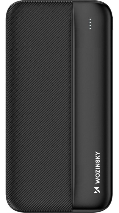 Wozinsky Externer Akku Power Bank Li-Po 10000mAh USB-A / USB-C / Micro USB - Schwarz
