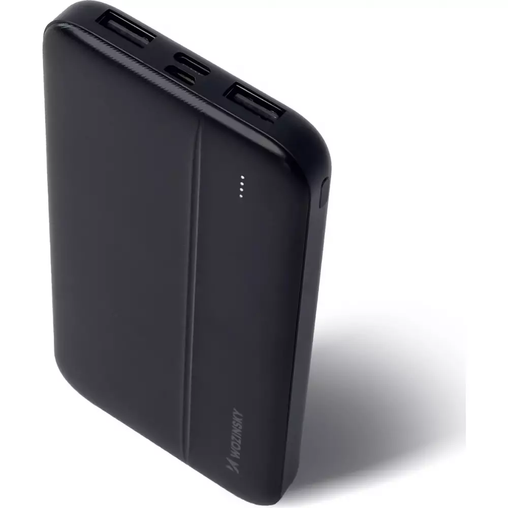 Wozinsky Externer Akku Power Bank Li-Po 10000mAh USB-A / USB-C / Micro USB - Schwarz