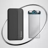 Wozinsky Externer Akku Power Bank Li-Po 10000mAh USB-A / USB-C / Micro USB - Schwarz